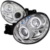 2002 - 2003 Subaru Impreza Projector LED Halo Headlights - Chrome