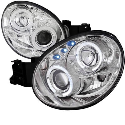 2002 - 2003 Subaru WRX / STI Projector LED Halo Headlights - Chrome