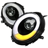 2007 - 2014 Mini Clubman Projector Light Bar DRL Headlights - Black