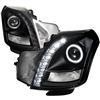 2004 - 2007 Cadillac CTS-V Projector DRL LED Halo Headlights - Black
