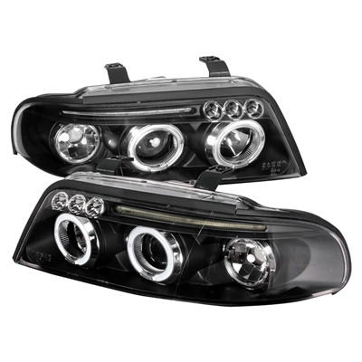 1999 - 2002 Audi S4 Projector LED Halo Headlights - Black