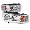 1994 - 2002 Dodge Ram 2500 Projector DRL Headlights - Chrome
