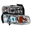 1994 - 2002 Dodge Ram 3500 Projector CCFL Halo Headlights - Chrome