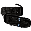 1994 - 2002 Dodge Ram 3500 Crystal Headlights - Smoke