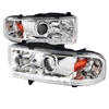 1994 - 2002 Dodge Ram 3500 Projector DRL Headlights - Chrome