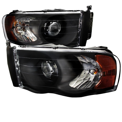 2003 - 2005 Dodge Ram 3500 Projector Headlights - Black