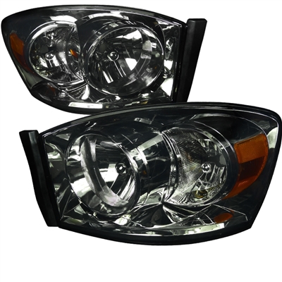 2006 - 2009 Dodge Ram 3500 Euro Style Headlights - Smoke