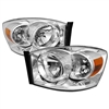 2006 - 2009 Dodge Ram 3500 Euro Style Headlights - Chrome