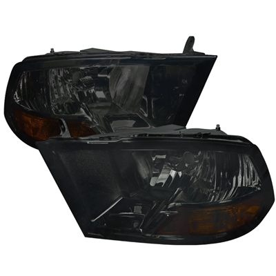 2010 - 2012 Dodge Ram 2500 Euro Style Headlights - Smoke