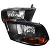 2010 - 2012 Dodge Ram 2500 Euro Style Headlights - Black