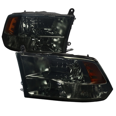 2010 - 2018 Dodge Ram 3500 Euro Style Headlights - Smoke
