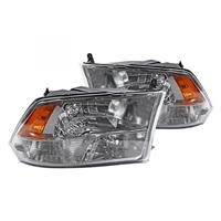 2019 - 2024 Dodge Ram 1500 Classic Euro Style Headlights - Chrome
