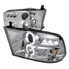 2019 - 2024 Dodge Ram 1500 Classic Projector LED Halo Headlights - Chrome
