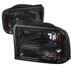 1999 - 2004 Ford F-450 1PC Euro Style Headlights - Smoke