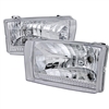 1999 - 2004 Ford F-550 Euro Style Headlights - Chrome