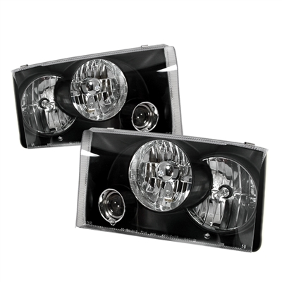 1999 - 2004 Ford F-350 Projector Headlights - Black