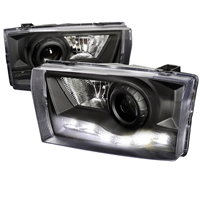 1999 - 2004 Ford F-450 Projector DRL Headlights - Black