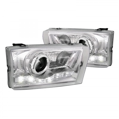1999 - 2004 Ford F-350 Projector DRL Headlights - Chrome