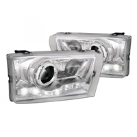 1999 - 2004 Ford F-450 Projector DRL Headlights - Chrome