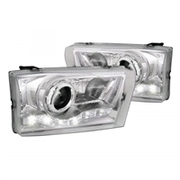 1999 - 2004 Ford F-550 Projector DRL Headlights - Chrome