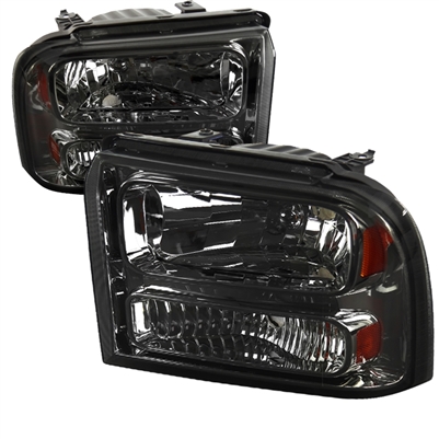 2005 - 2007 Ford F-550 Euro Style Headlights - Smoke