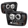 2005 - 2007 Ford F-550 Projector CCFL Halo Headlights - Black