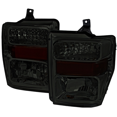 2008 - 2010 Ford F-450 Euro Style Headlights - Smoke