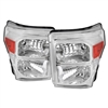 2011 - 2016 Ford F-550 Euro Style Headlights - Chrome