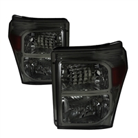 2011 - 2016 Ford F-550 Euro Style Headlights - Smoke