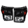 2011 - 2016 Ford F-350 Euro Style Headlights - Black