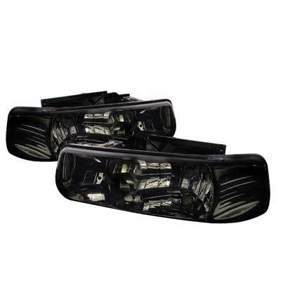 2000 - 2002 Chevy Silverado 2500 Crystal Headlights - Smoke