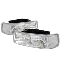 2000 - 2002 Chevy Silverado 2500 Crystal Headlights - Chrome