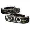 2000 - 2002 Chevy Silverado 2500 Projector LED Halo Headlights - Smoke