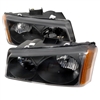 2003 - 2007 Chevy Silverado 3500 Crystal Headlights - Black
