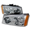 2003 - 2007 Chevy Silverado 3500 Crystal Headlights - Chrome