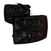 2007 - 2014 Chevy Silverado 3500HD Crystal Headlights - Smoke