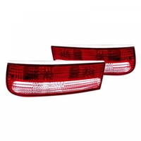 1990 - 1996 Nissan 300ZX Euro Style Tail Lights - Red/Clear