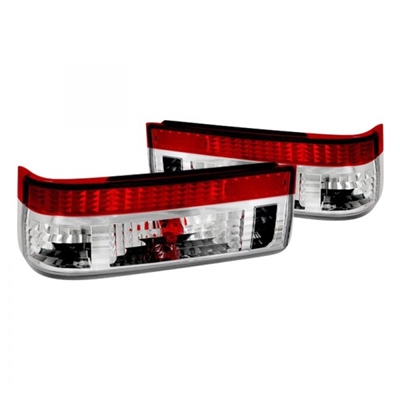 1983 - 1987 Toyota Corolla HB Euro Style Tail Lights - Red/Clear