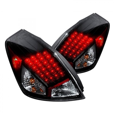 2007 - 2012 Nissan Altima 4Dr LED Tail Lights - Black