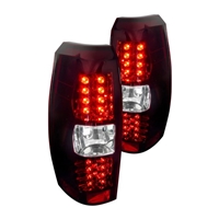 2007 - 2013 Chevy Avalanche LED Tail Lights - Red/Smoke