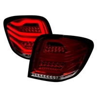 2006 - 2011 Mercedes ML-Class W164 LED Light Bar Tail Lights - Red/Smoke