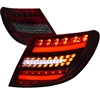 2008 - 2011 Mercedes C-Class LED Light Bar Tail Lights - Red/Smoke
