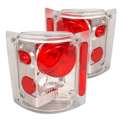 1973 - 1987 Chevy C/K Series Euro Style Tail Lights - Chrome