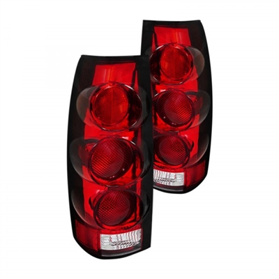 1988 - 1998 GMC C/K Series Euro Style Tail Lights - Red/Clear