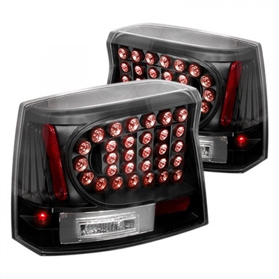 2006 - 2008 Dodge Charger LED Tail Lights - Black