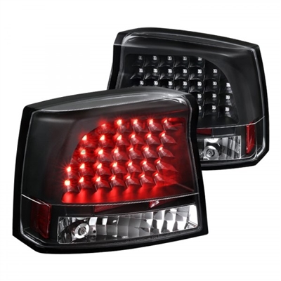 2006 - 2008 Dodge Charger LED Tail Lights - Black