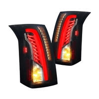 2003 - 2007 Cadillac CTS LED Light Bar Tail Lights - Black/Smoke