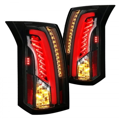 2003 - 2007 Cadillac CTS LED Light Bar Tail Lights - Black