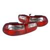 1992 - 1995 Honda Civic HB OEM Style Tail Lights - Red/Clear