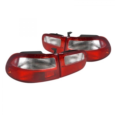 1992 - 1995 Honda Civic HB OEM Style Tail Lights - Red/Clear